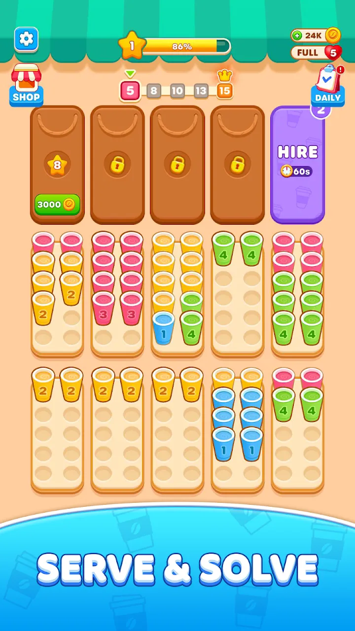 Animacja łączenia kubków